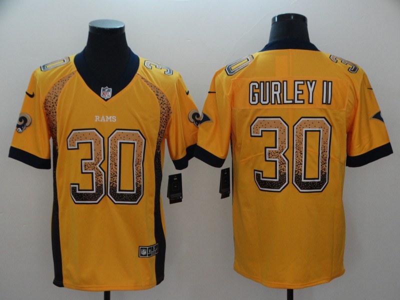 Men's Los Angeles Rams Todd Gurley II #30 Yellow Jersey